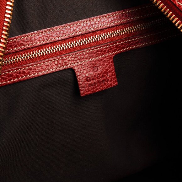 Gucci Aviatrix Guccissima Hysteria Leather-Trimmed Boston Bag - Picture 12 of 13